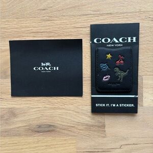 Coach Black Sticker with Colorful Embellishments